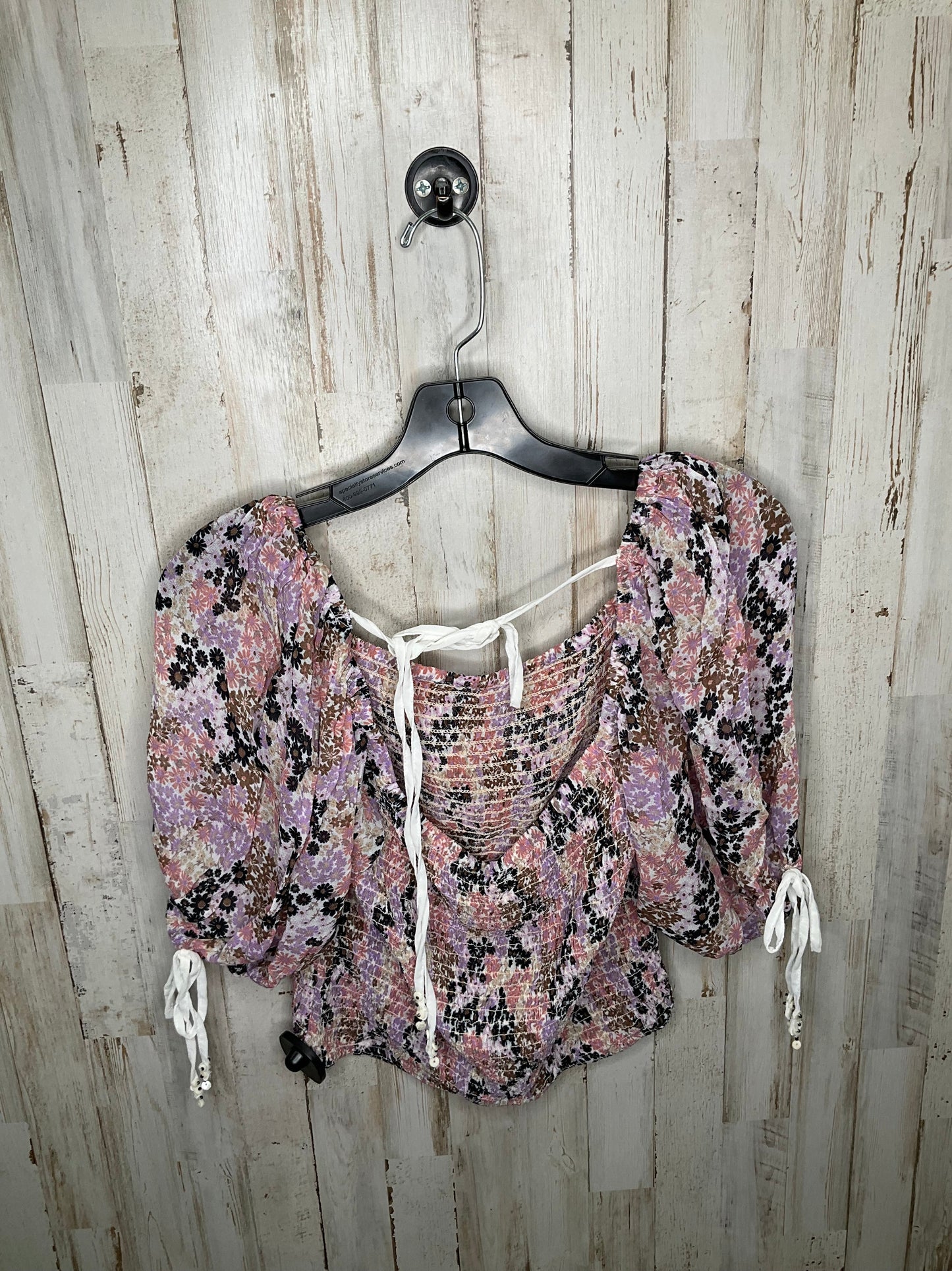 Floral Print Top 3/4 Sleeve Free People, Size S