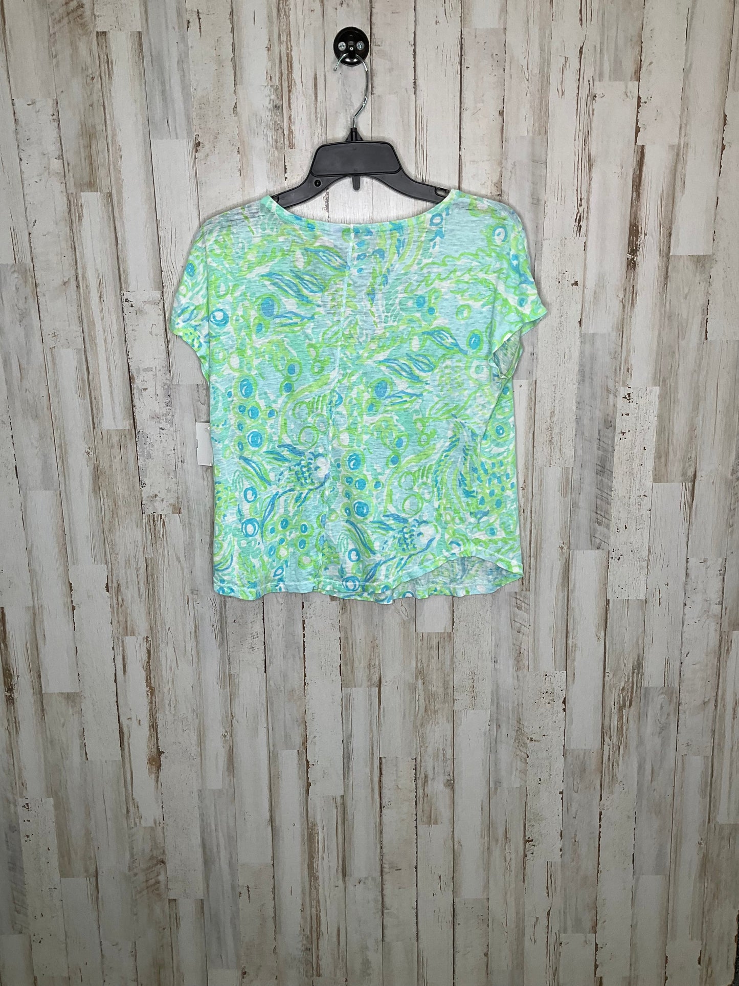 Blue & Green Top Long Sleeve Lilly Pulitzer, Size Xs