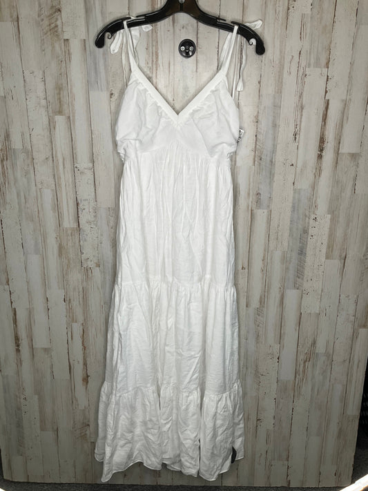 White Dress Casual Maxi Express, Size S