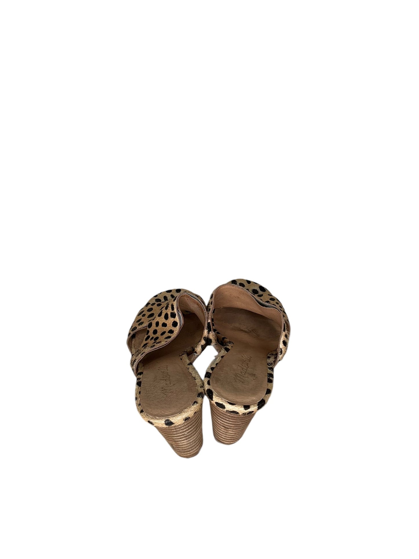 Sandals Heels Wedge By Madewell In Animal Print, Size: 8