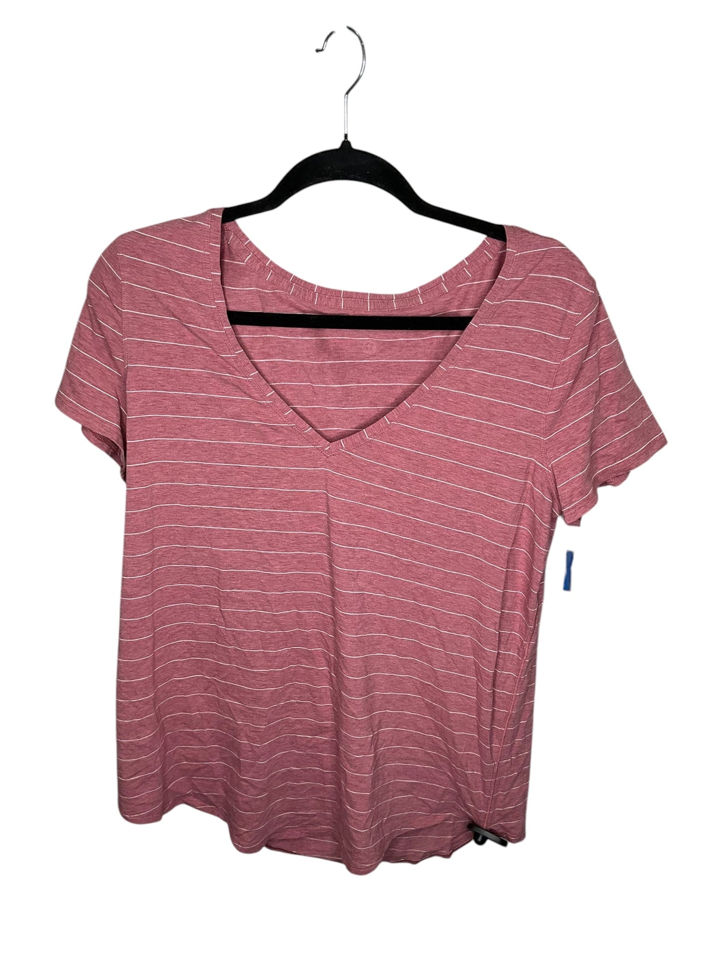 Athletic Top Short Sleeve By Lululemon In Pink, Size: M