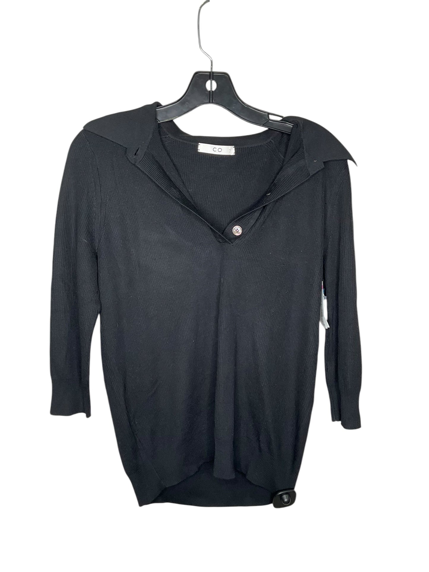 Top Long Sleeve By Co In Black, Size: M