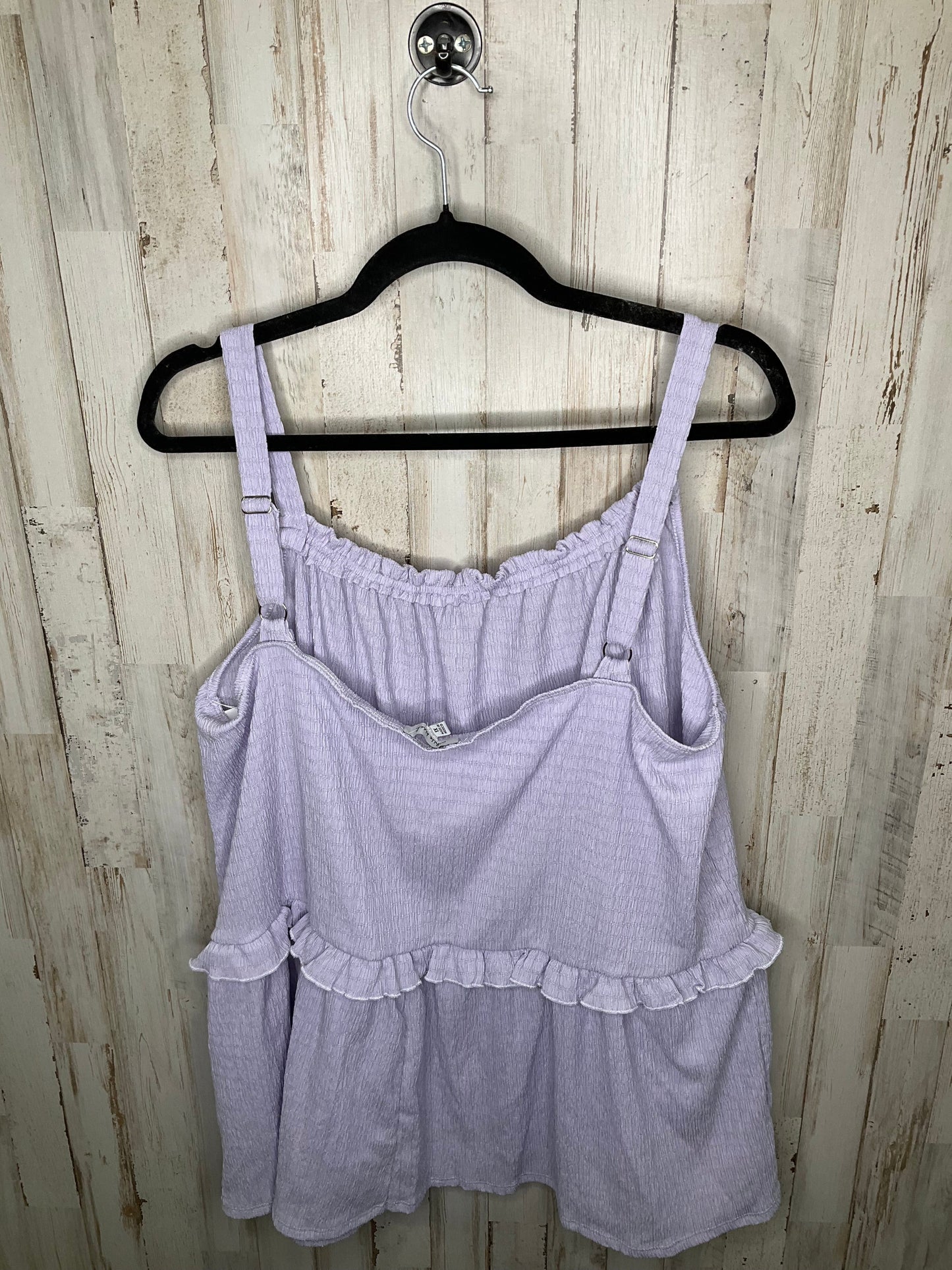 Purple Top Sleeveless White Birch, Size 1x