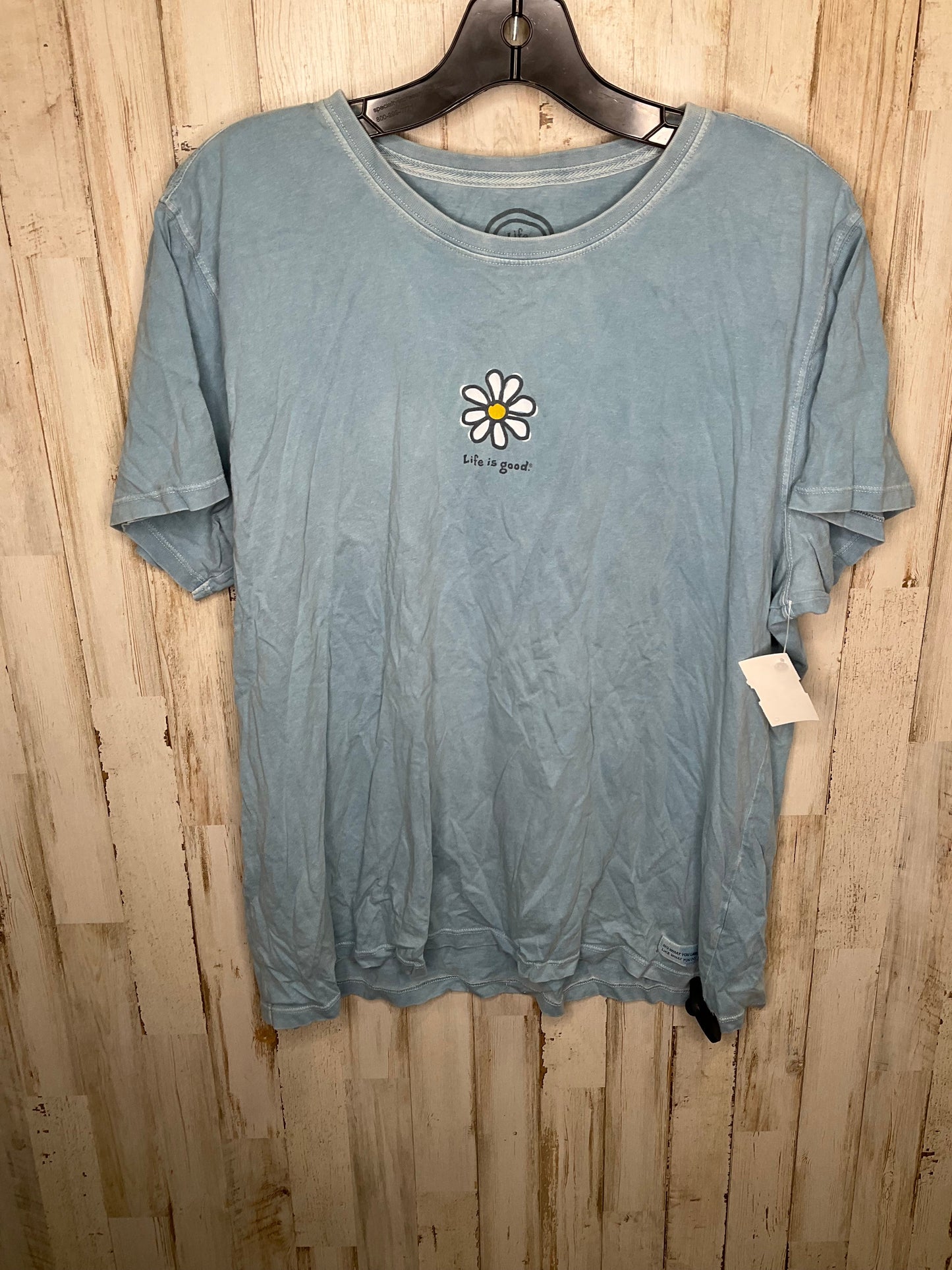 Blue Top Short Sleeve Life Is Good, Size Xl