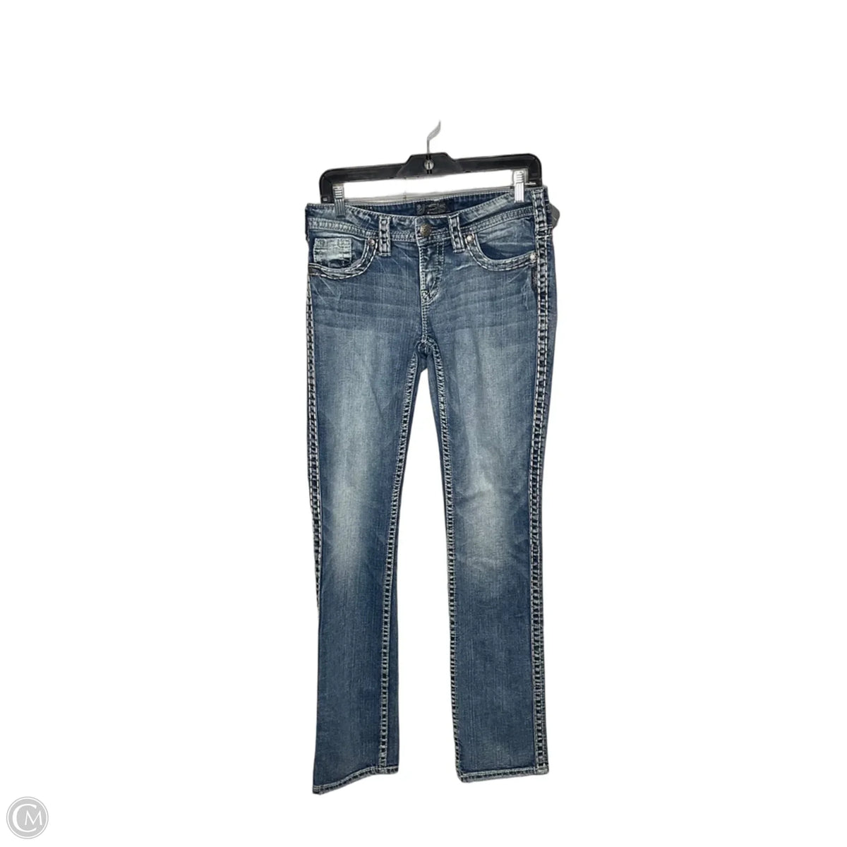 Jeans Straight By Silver In Blue Denim, Size: 8