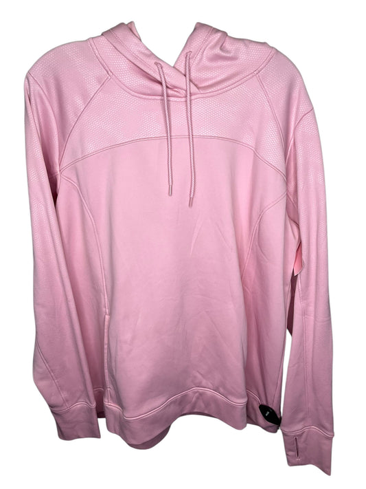 Athletic Sweatshirt Hoodie By Bcg In Pink, Size: 1x