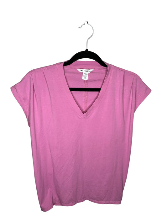 Athletic Top Short Sleeve By Athleta In Pink, Size: Xs