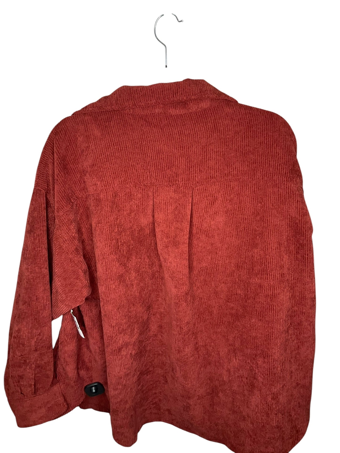 Jacket Shirt By Zenana Outfitters In Red, Size: M