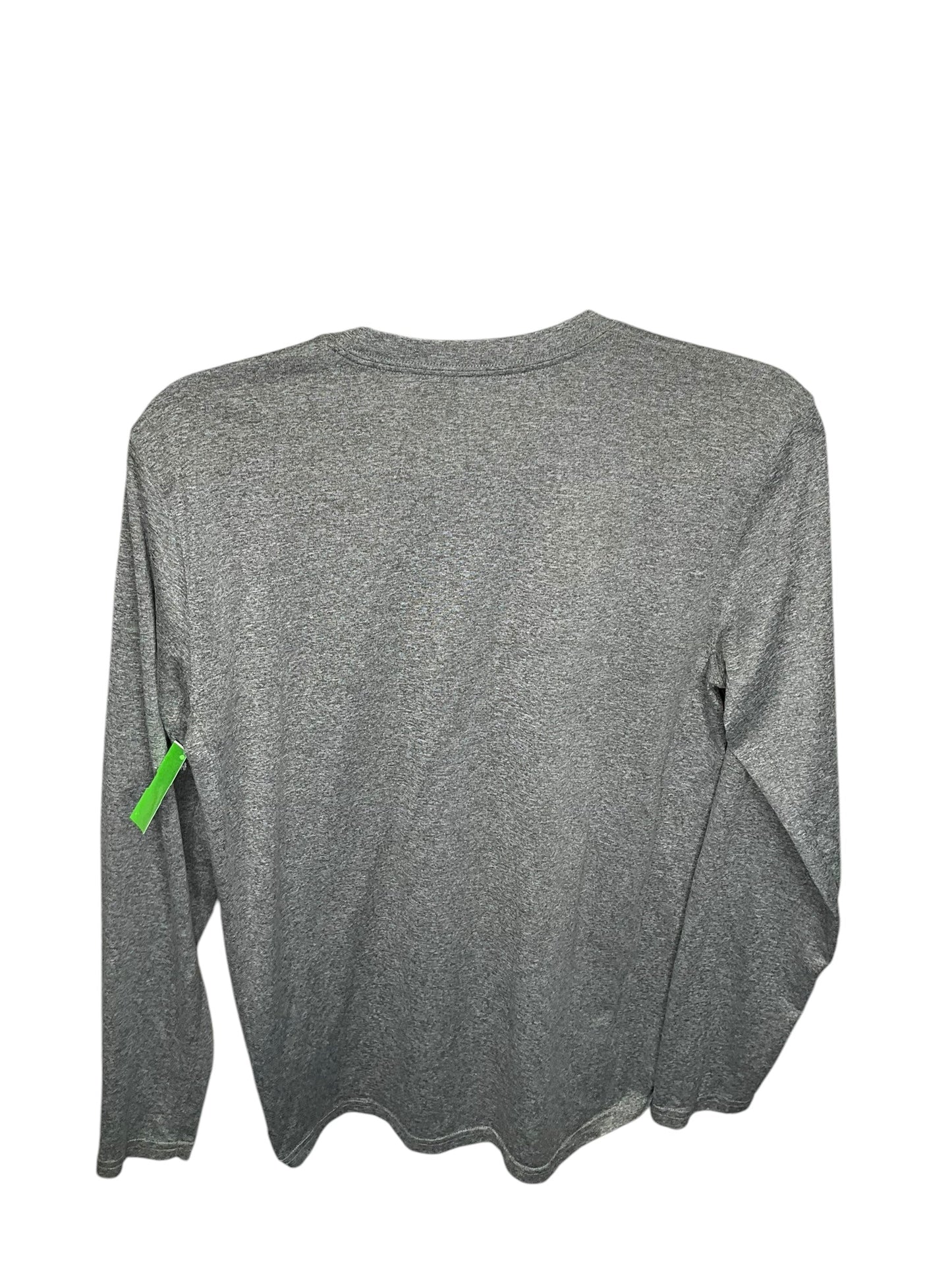 Top Long Sleeve By Nike In Grey & Orange, Size: Sp