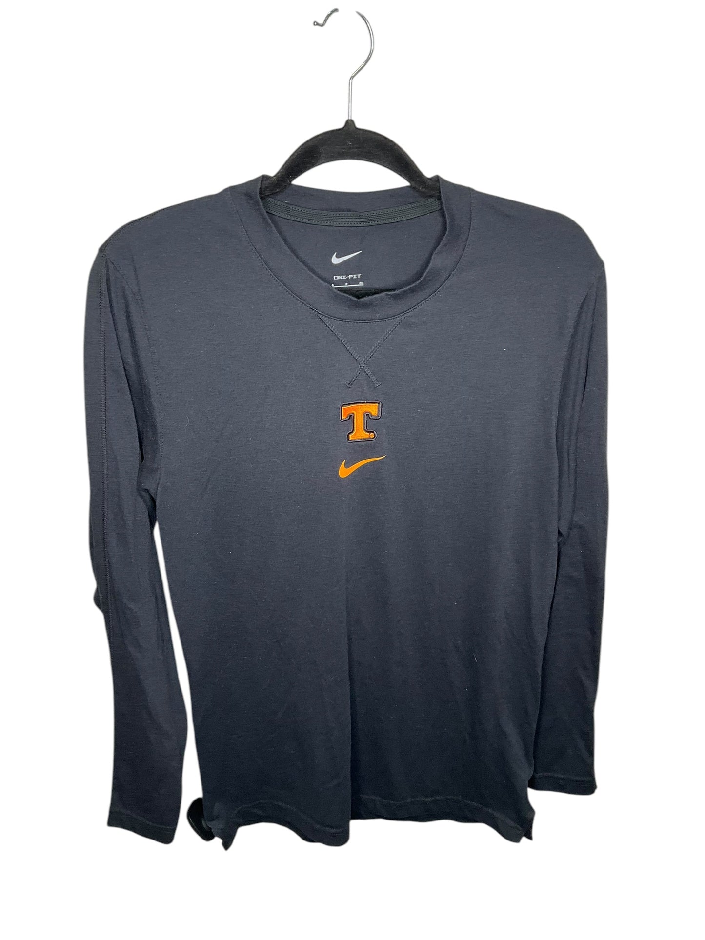 Top Long Sleeve By Nike In Black & Orange, Size: Sp