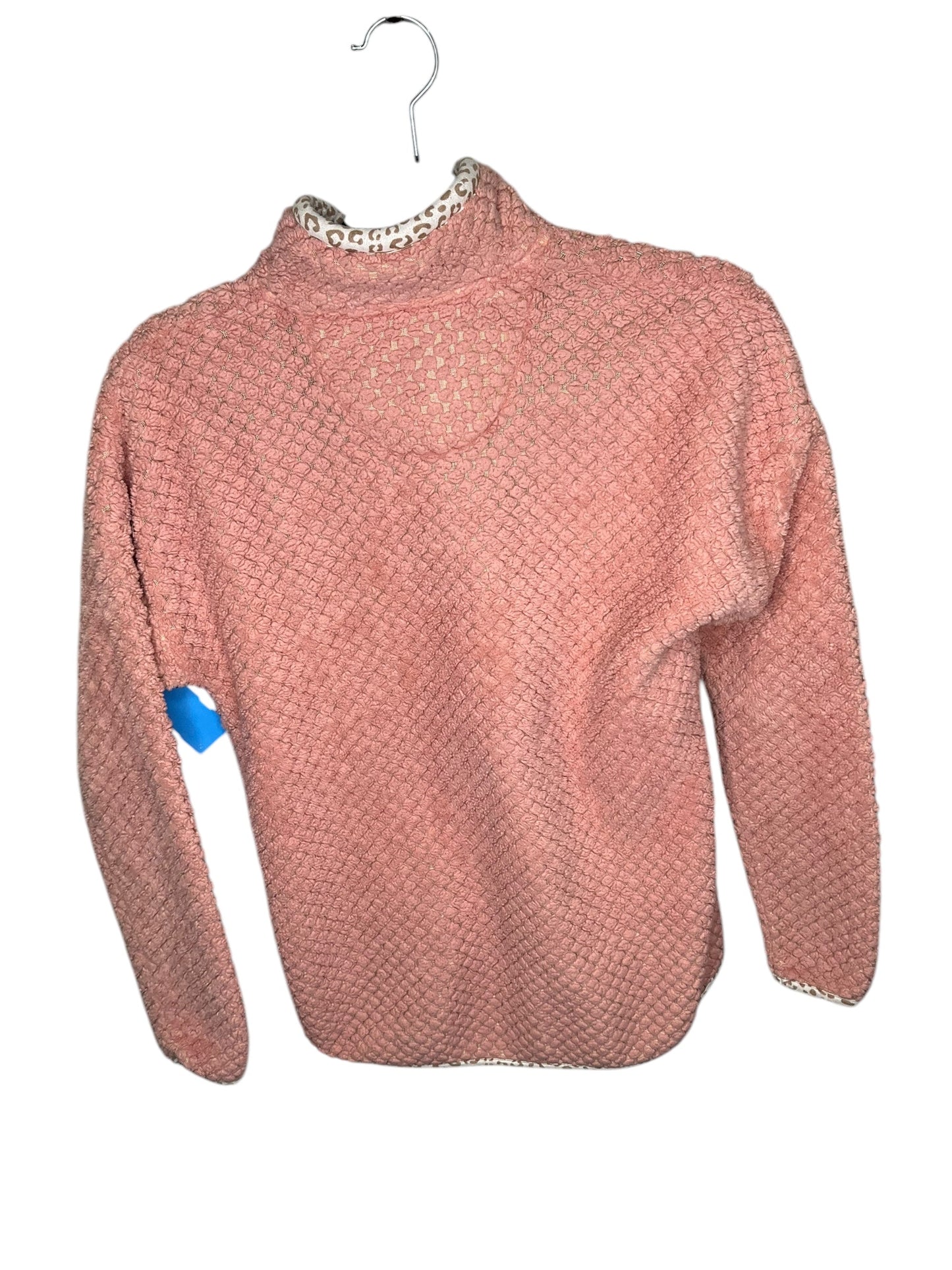 Sweatshirt Collar By Simply Southern In Pink, Size: S