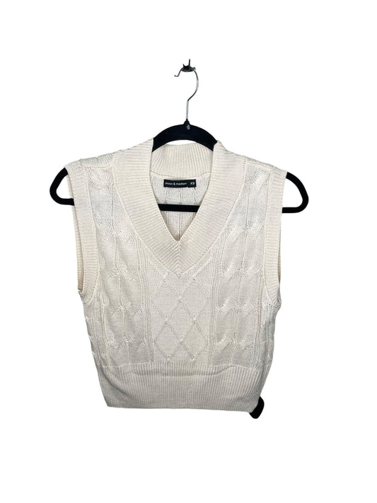 Vest Fleece By Cmb In Cream, Size: Xs