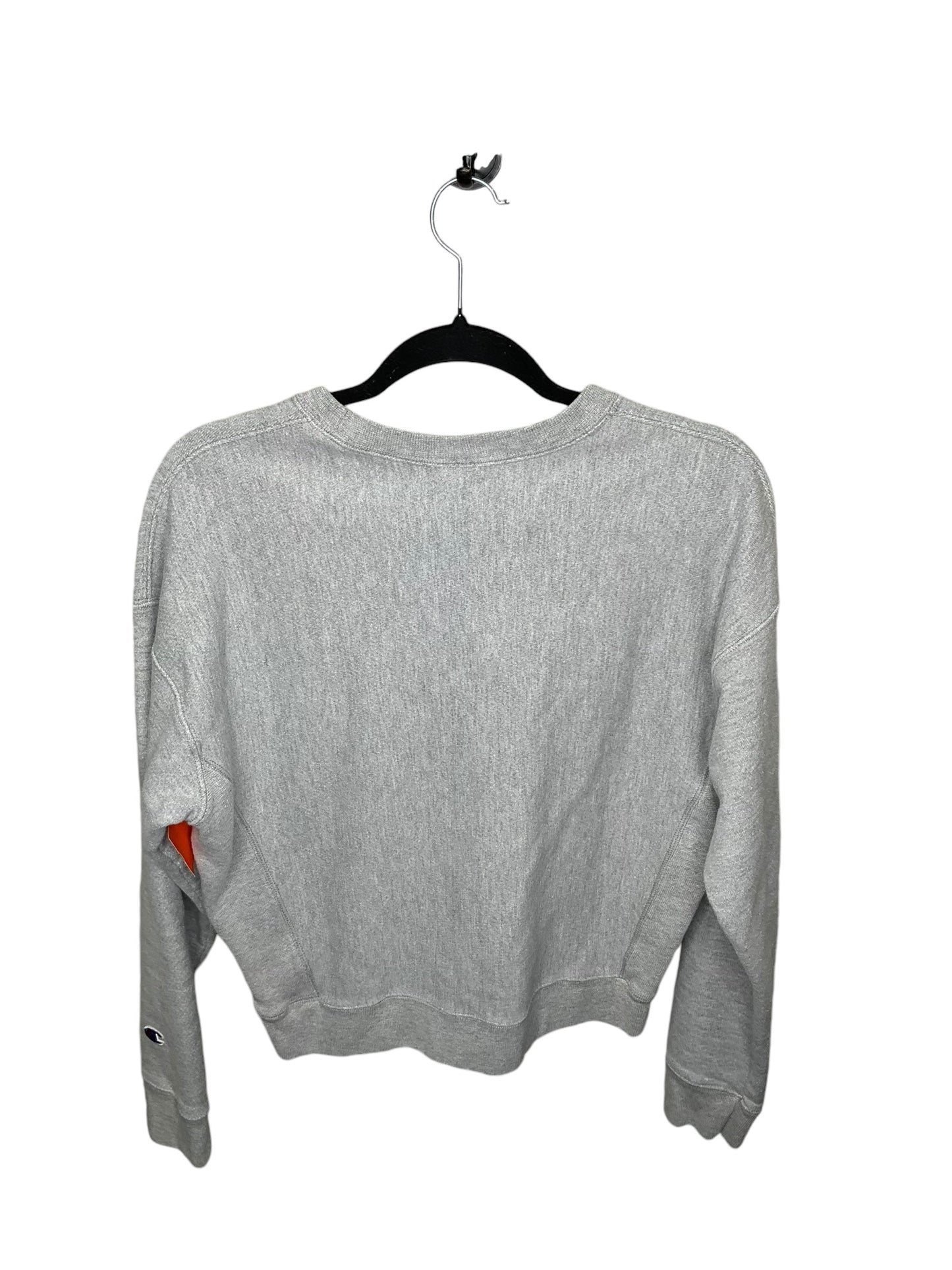 Top Long Sleeve By Champion In Grey, Size: M