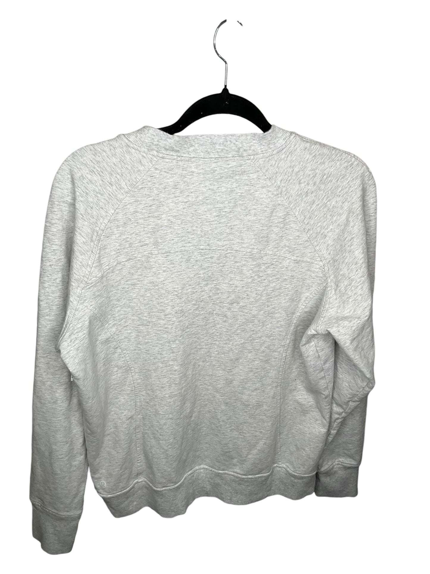 Athletic Sweatshirt Collar By Lululemon In Grey, Size: 12