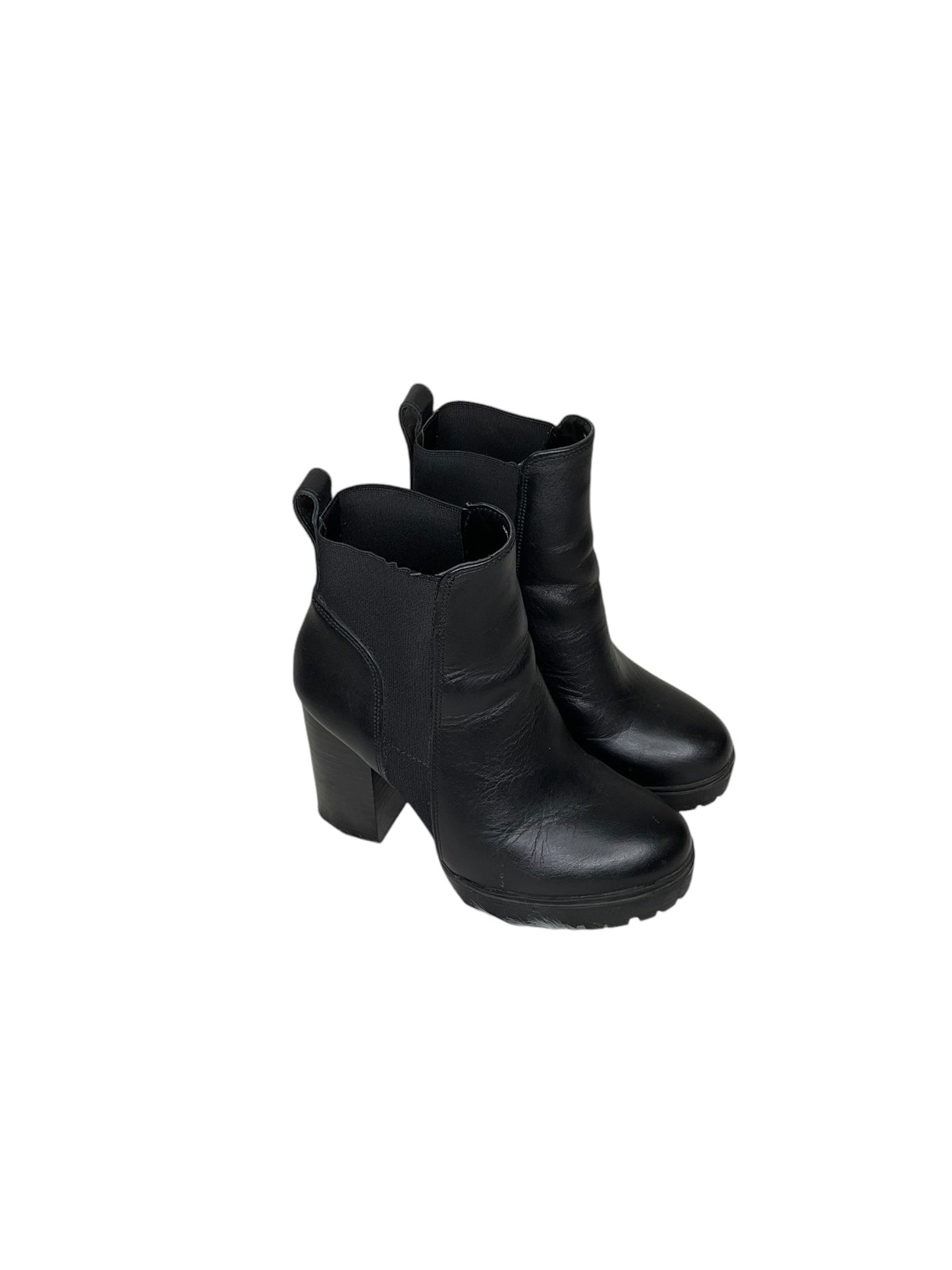 Boots Ankle Heels By Steve Madden In Black, Size: 5.5