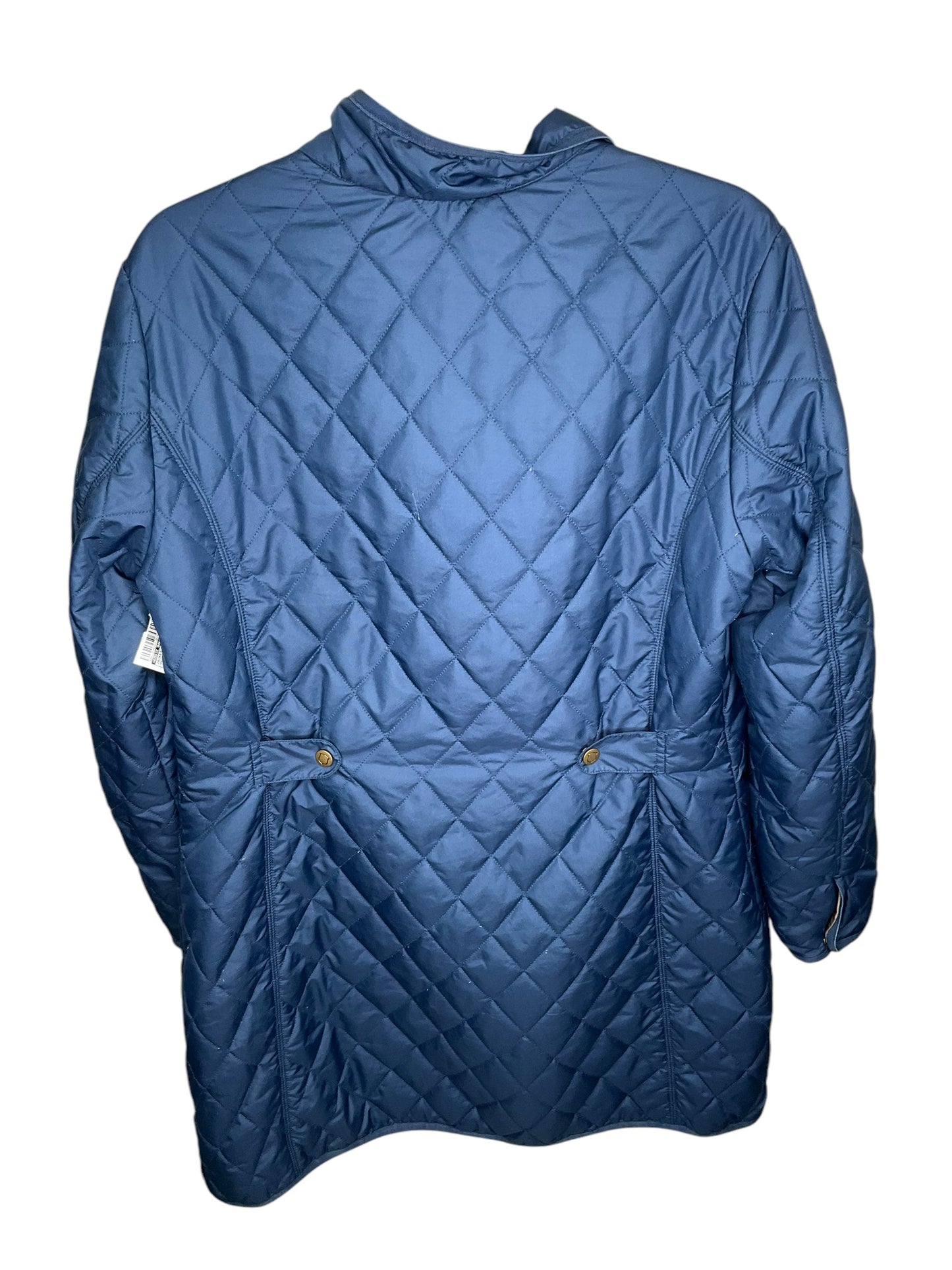 Jacket Puffer & Quilted By Eddie Bauer In Navy, Size: L