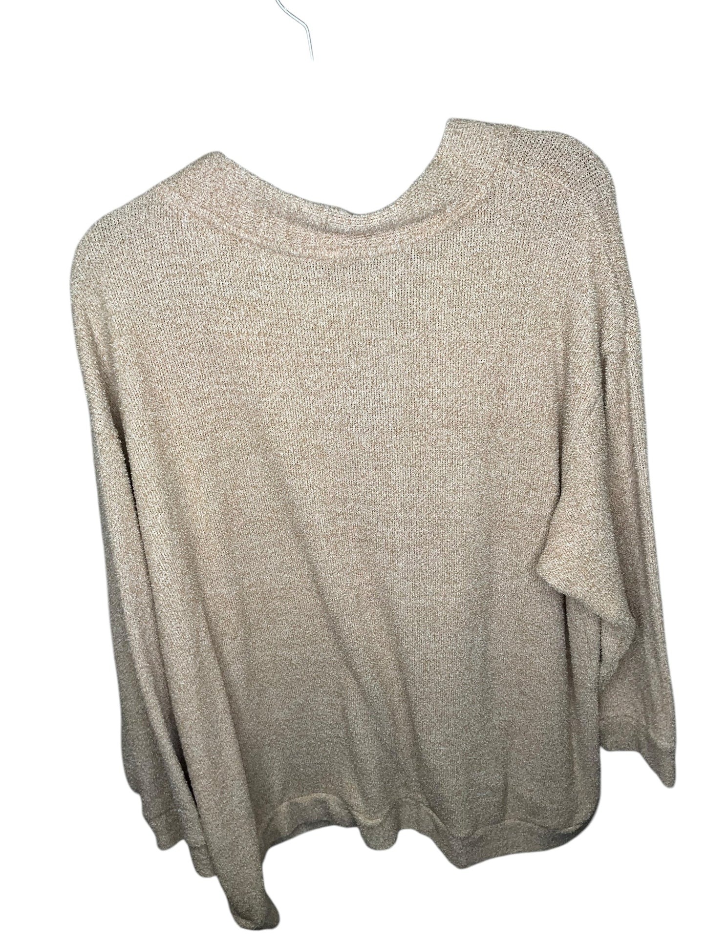 Sweatshirt Collar By Time And Tru In Beige, Size: Xl