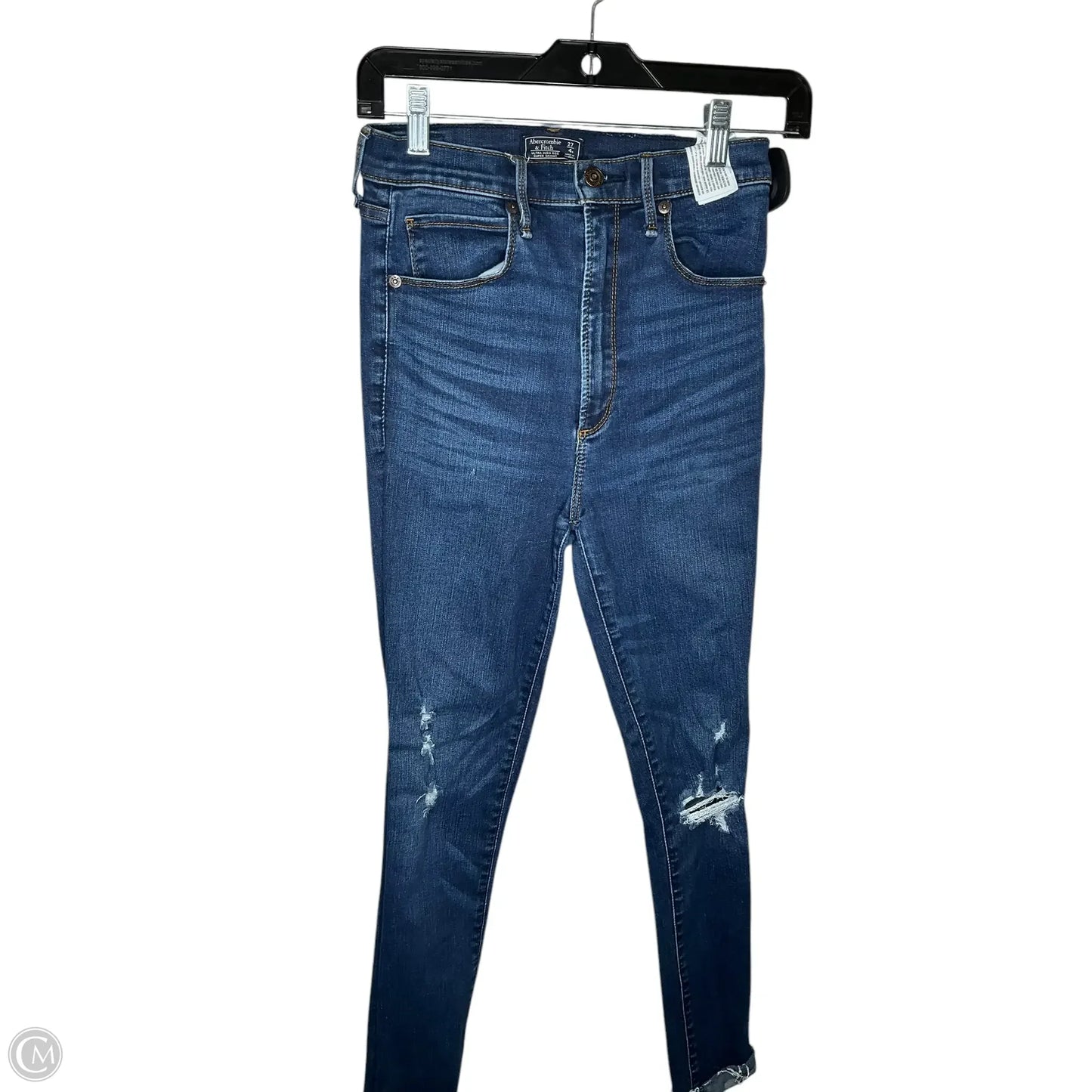 Jeans Skinny By Abercrombie And Fitch In Blue Denim, Size: 4