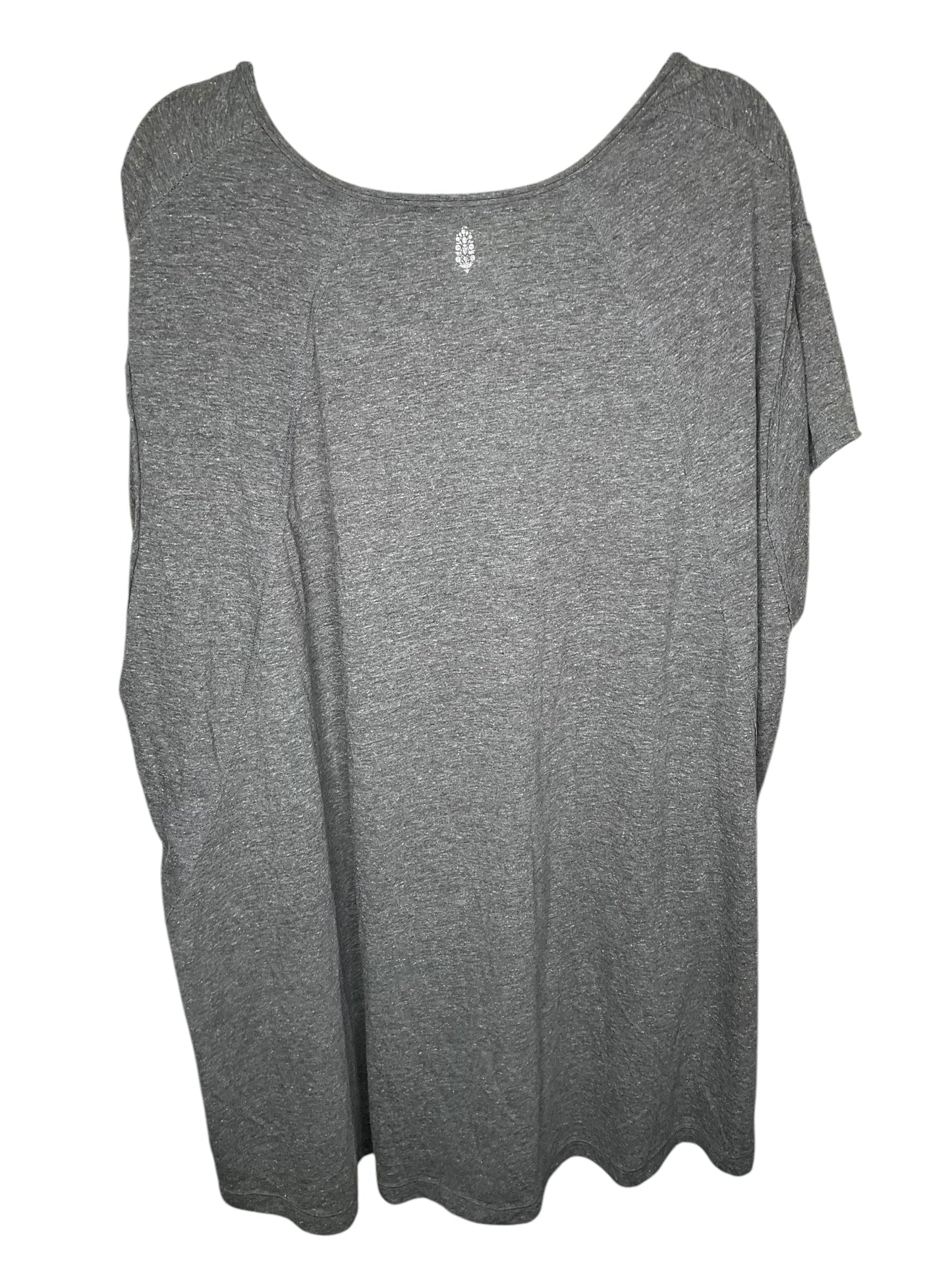 Athletic Top Short Sleeve By Free People In Grey, Size: L