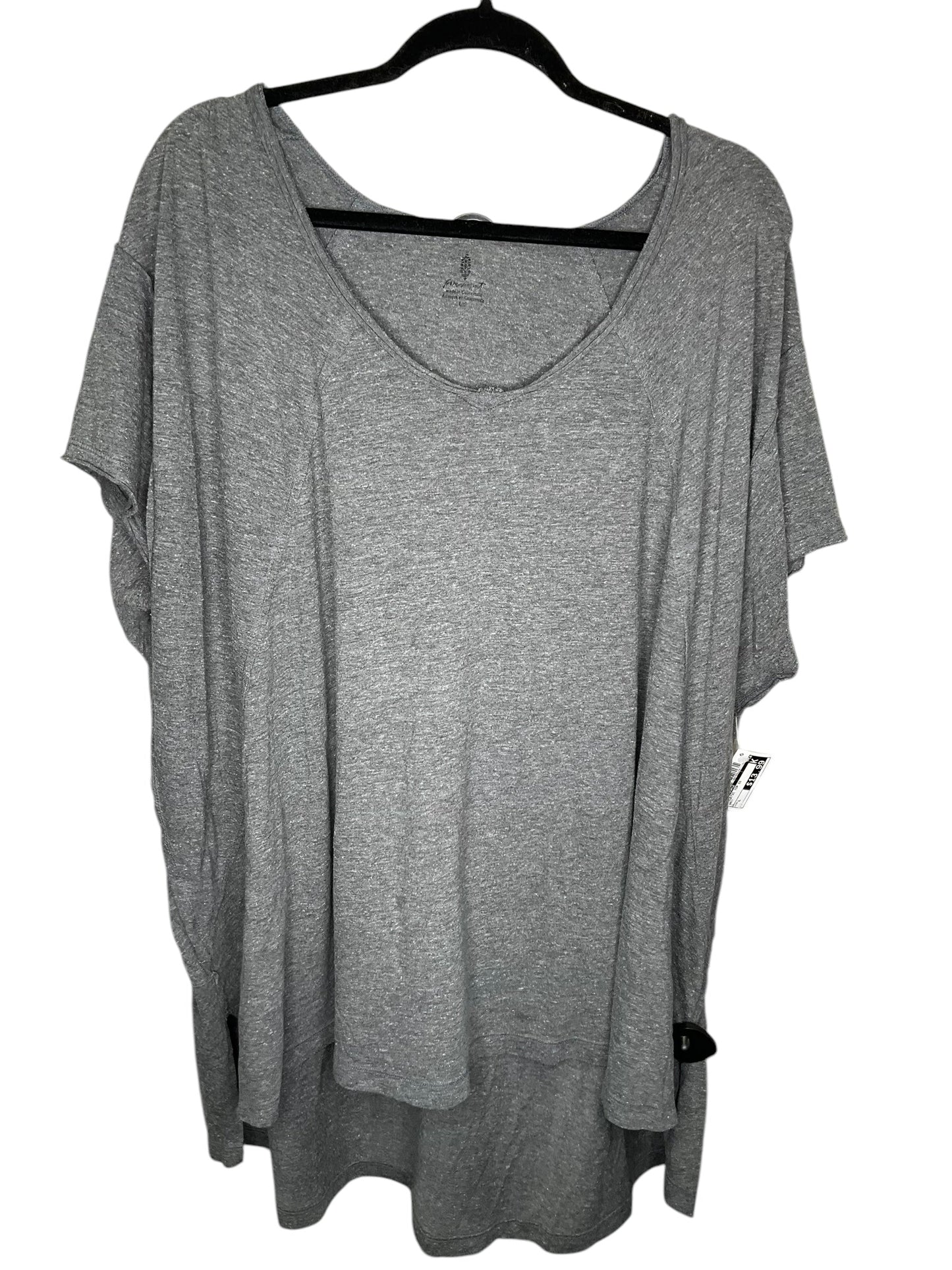 Athletic Top Short Sleeve By Free People In Grey, Size: L