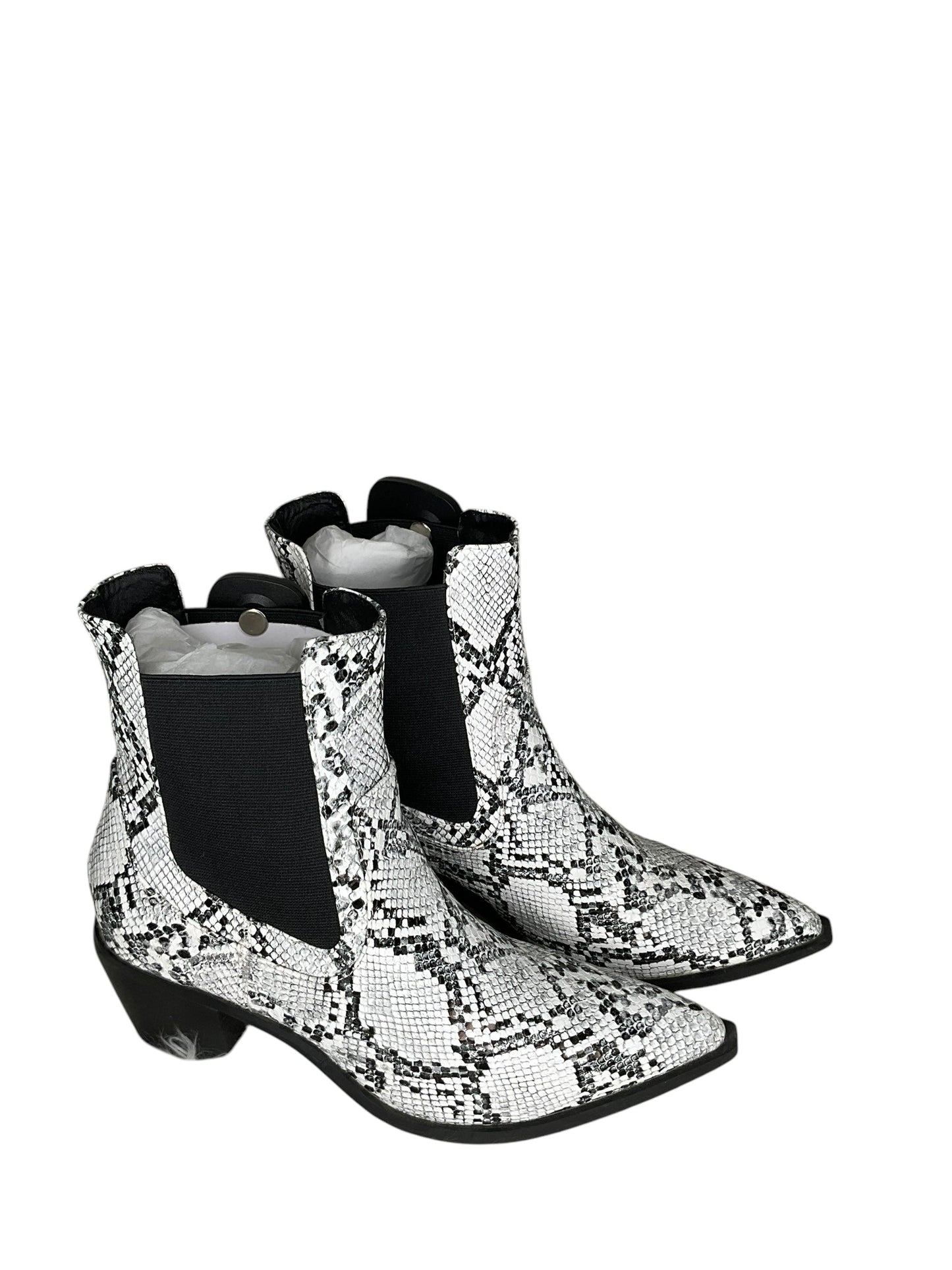 Boots Ankle Heels By Clothes Mentor In Snakeskin Print, Size: 6