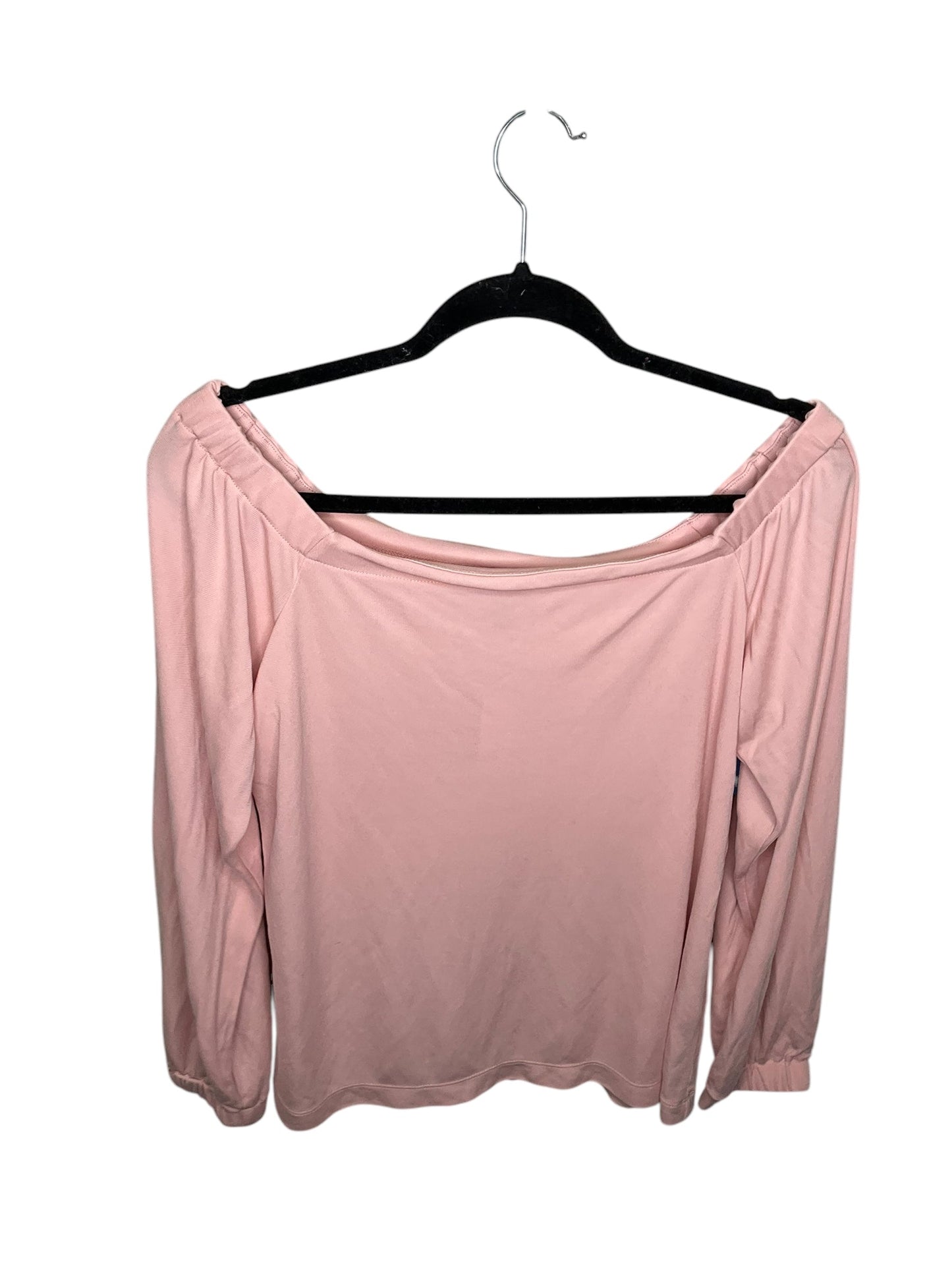 Top Long Sleeve By White House Black Market In Pink, Size: M