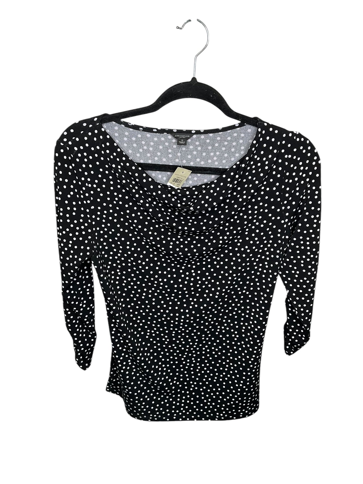 Top Long Sleeve By Ann Taylor In Black, Size: S