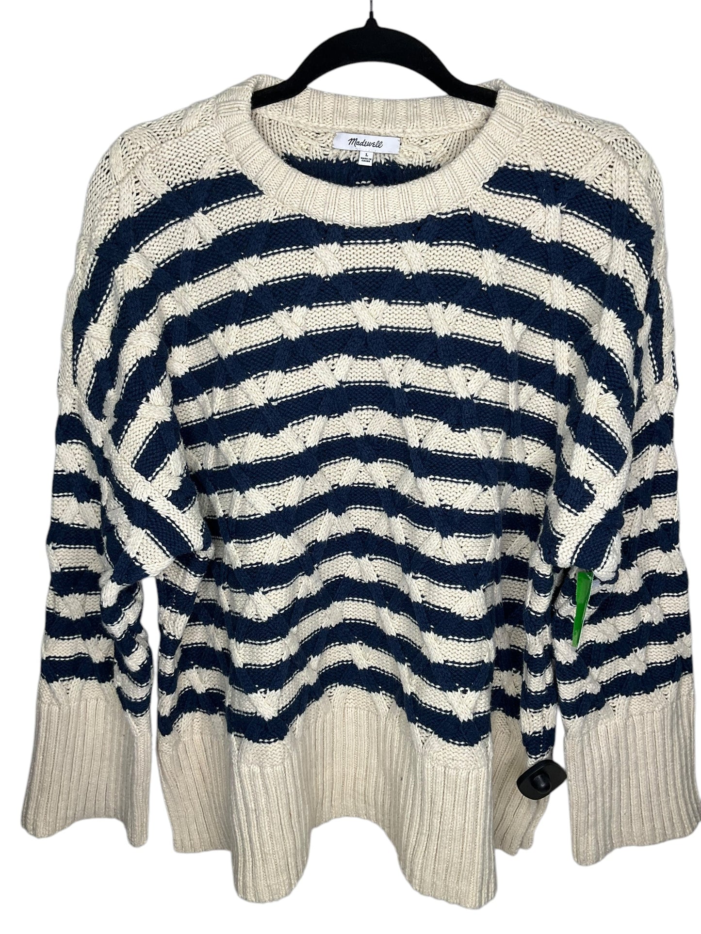 Sweater By Madewell In Striped Pattern, Size: L