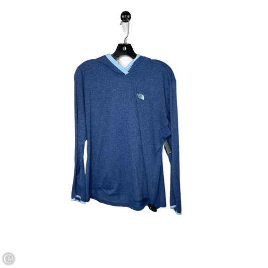 Athletic Top Long Sleeve Hoodie By The North Face In Blue, Size: Xl