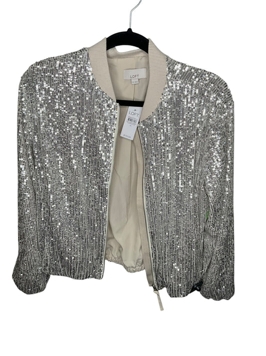 Jacket Other By Loft In Silver & Tan, Size: M