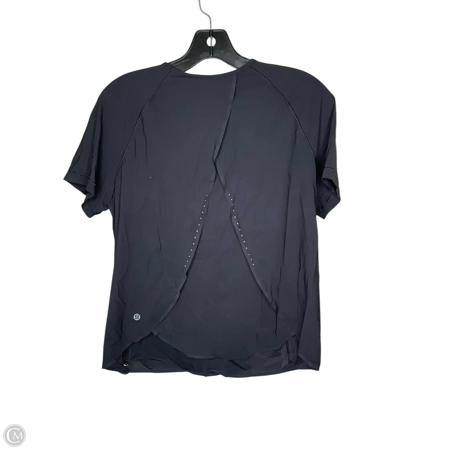 Athletic Top Short Sleeve By Lululemon In Black, Size: 8