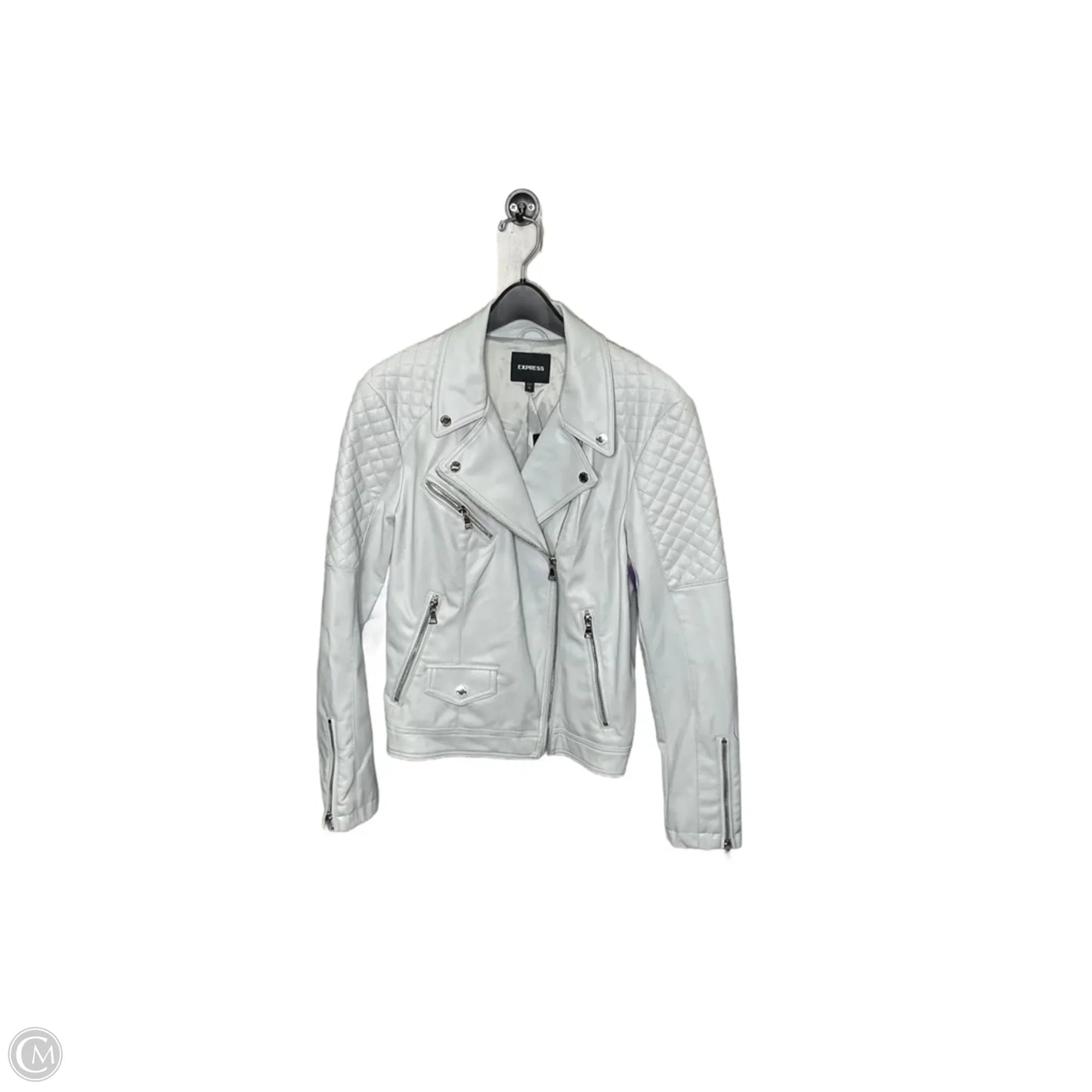 Jacket Moto By Express In Grey, Size: L