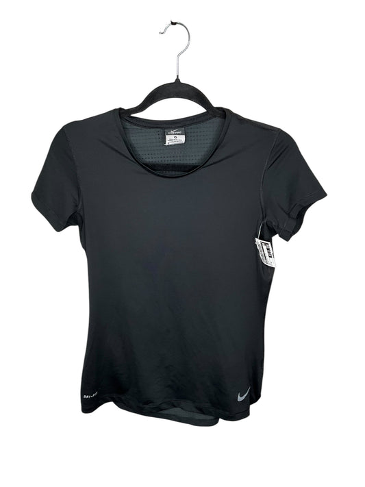 Athletic Top Short Sleeve By Nike In Black, Size: M