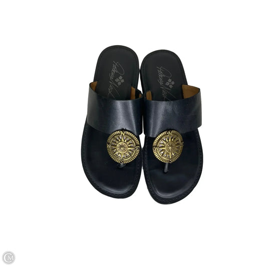 Sandals Designer By Patricia Nash In Black & Gold, Size: 7
