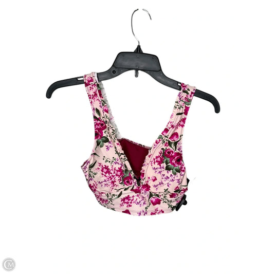 Swimsuit Top By Clothes Mentor In Floral Print, Size: M