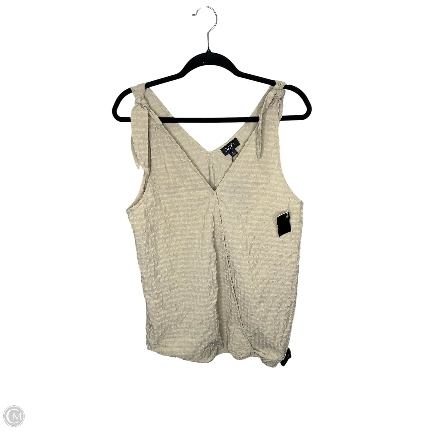 Top Sleeveless By Gigio In Beige, Size: L