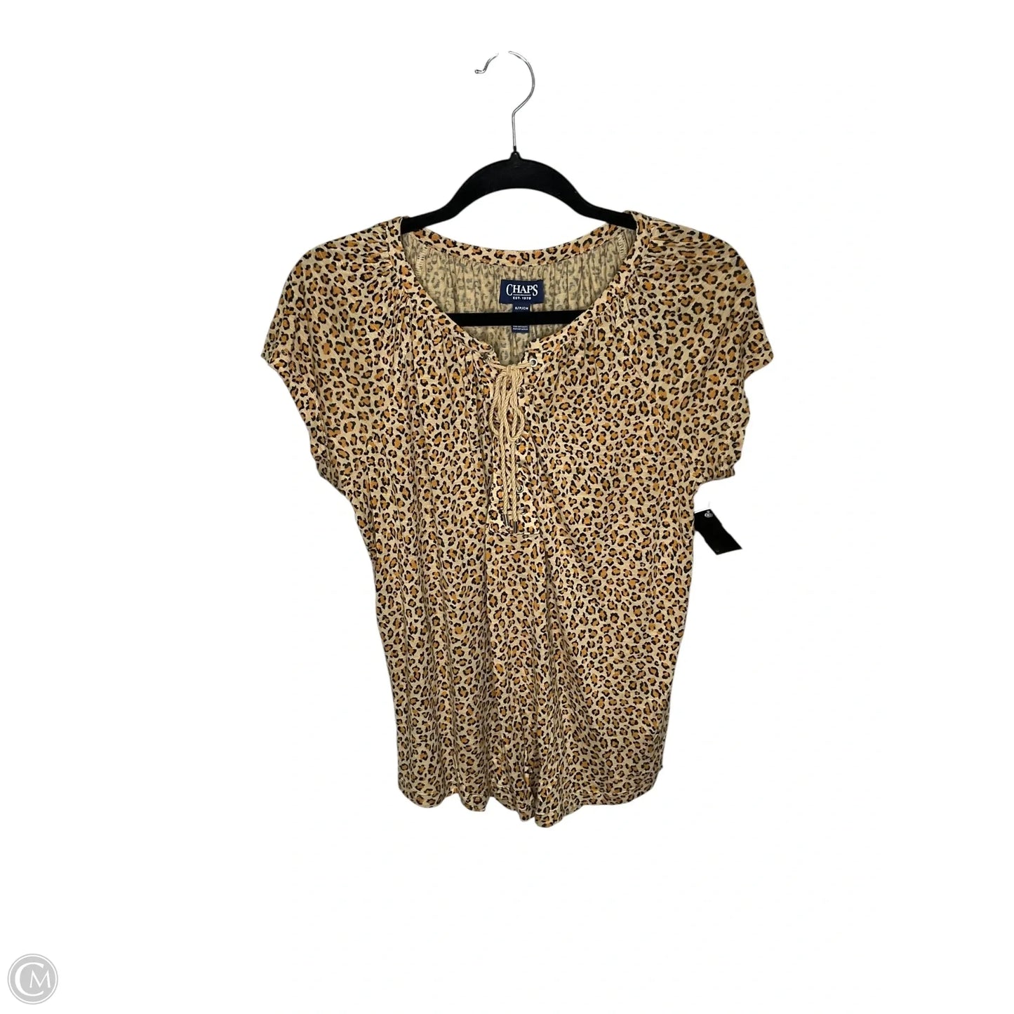 Top Short Sleeve By Chaps In Animal Print, Size: S