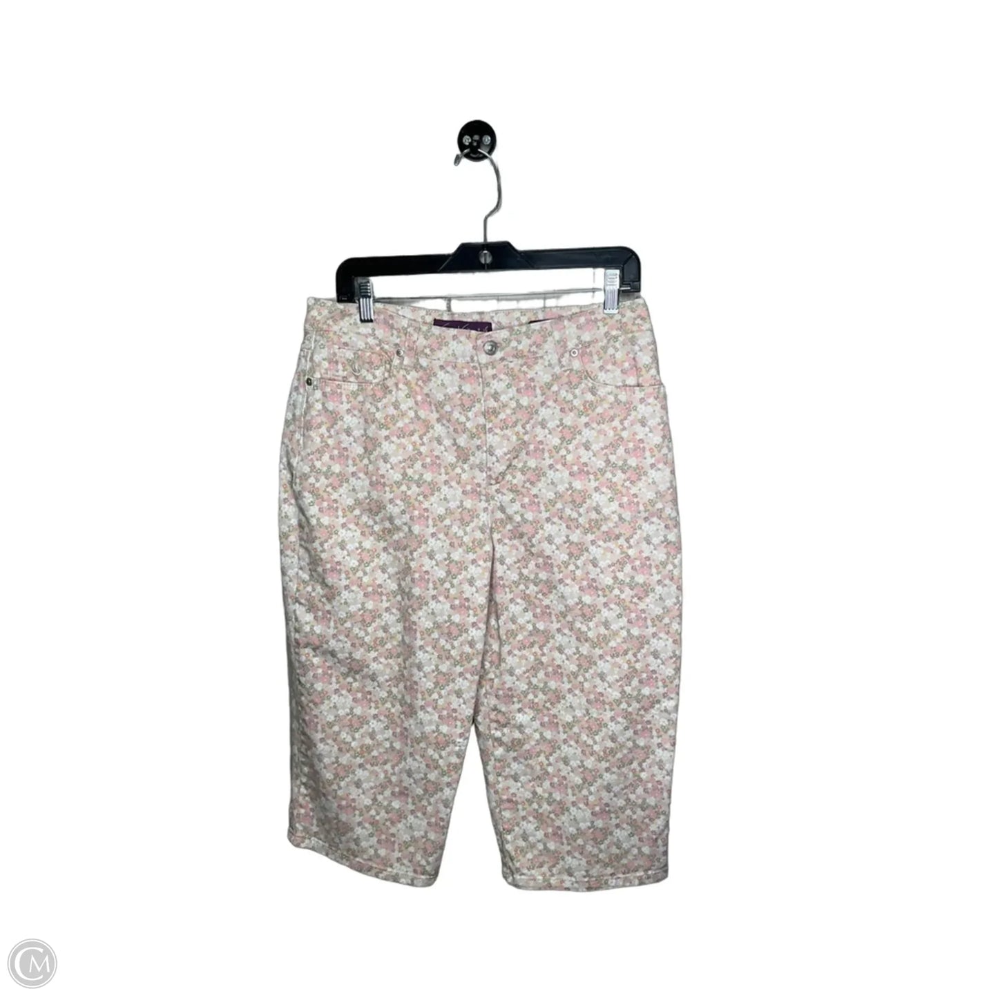 Capris By Gloria Vanderbilt In Floral Print, Size: 12