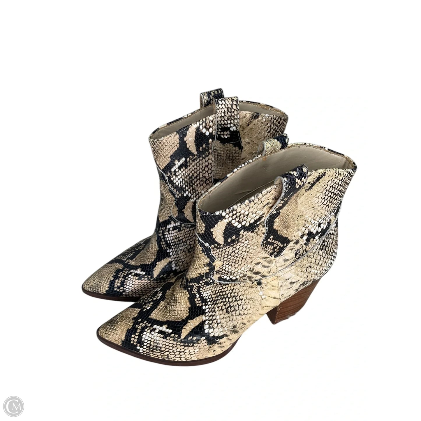 Boots Ankle Heels By Gibson And Latimer In Animal Print, Size: 7.5