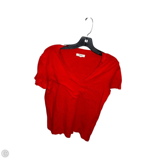 Top Short Sleeve By Madewell In Red, Size: S