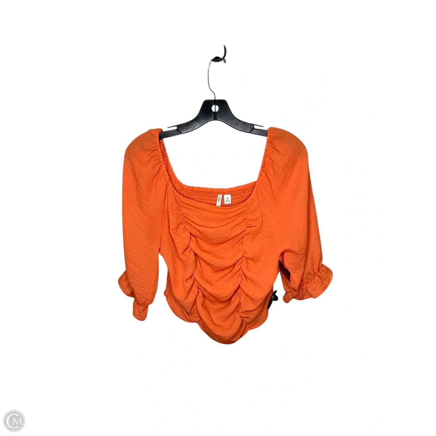 Top Short Sleeve By Cato In Orange, Size: M