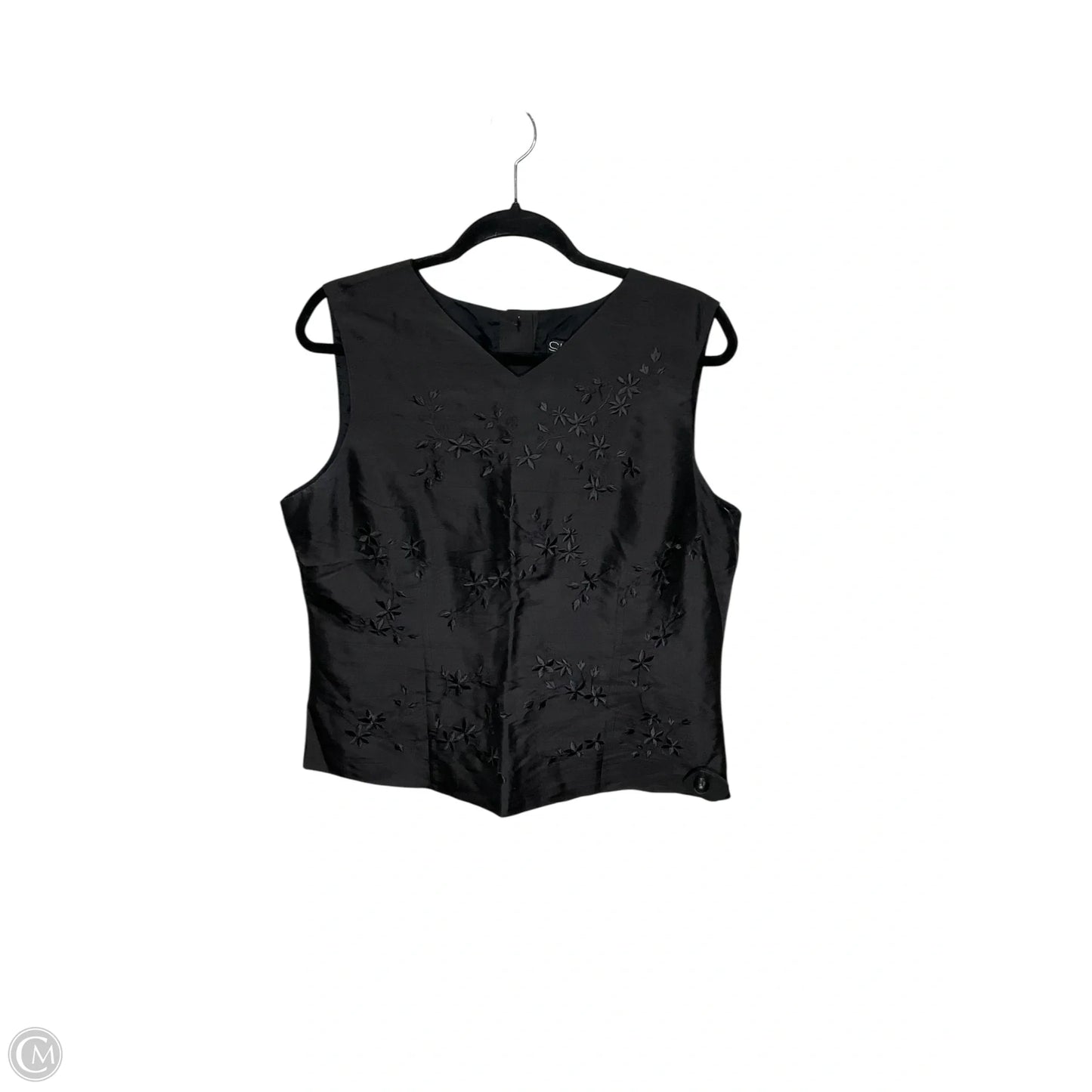 Top Sleeveless By Silkland In Black, Size: 14