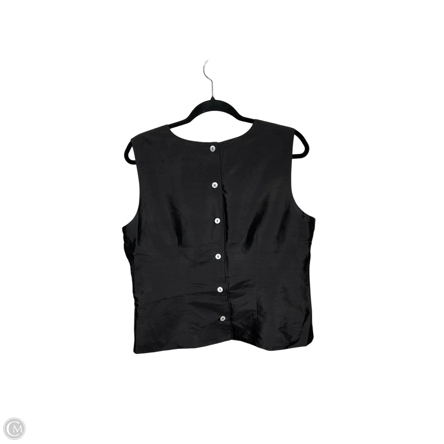 Top Sleeveless By Silkland In Black, Size: 14