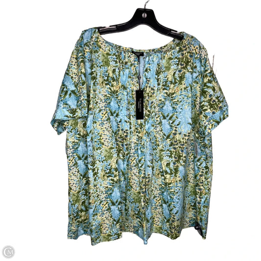 Blouse Short Sleeve By Talbots In Multi-colored, Size: 3x