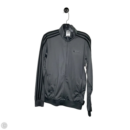 Athletic Jacket By Adidas In Grey, Size: S