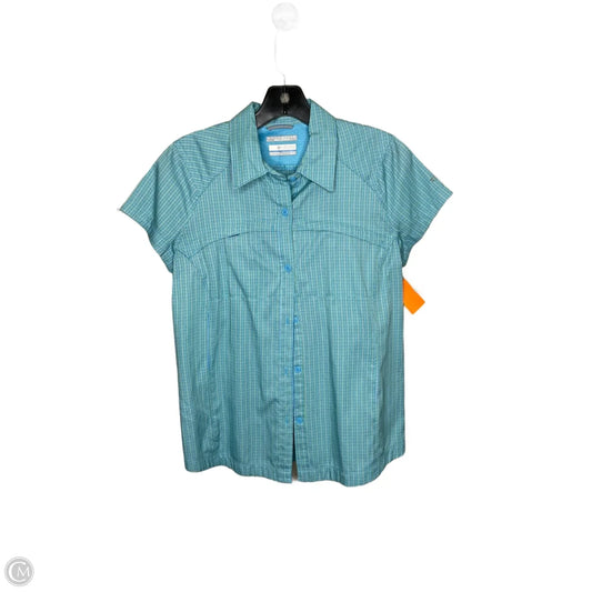 Blouse Short Sleeve By Columbia In Aqua, Size: M