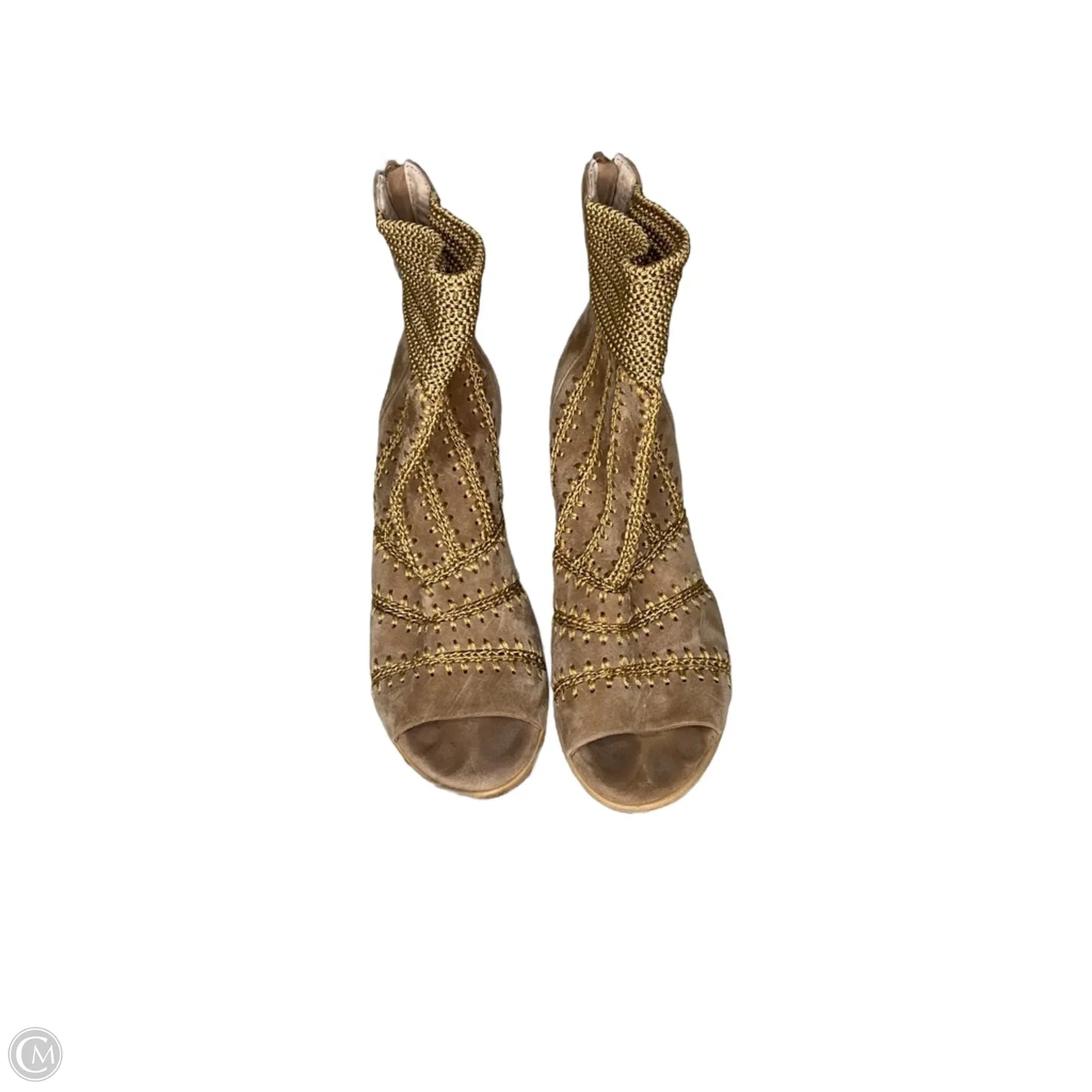 Shoes Heels Block By Clothes Mentor In Tan, Size: 8