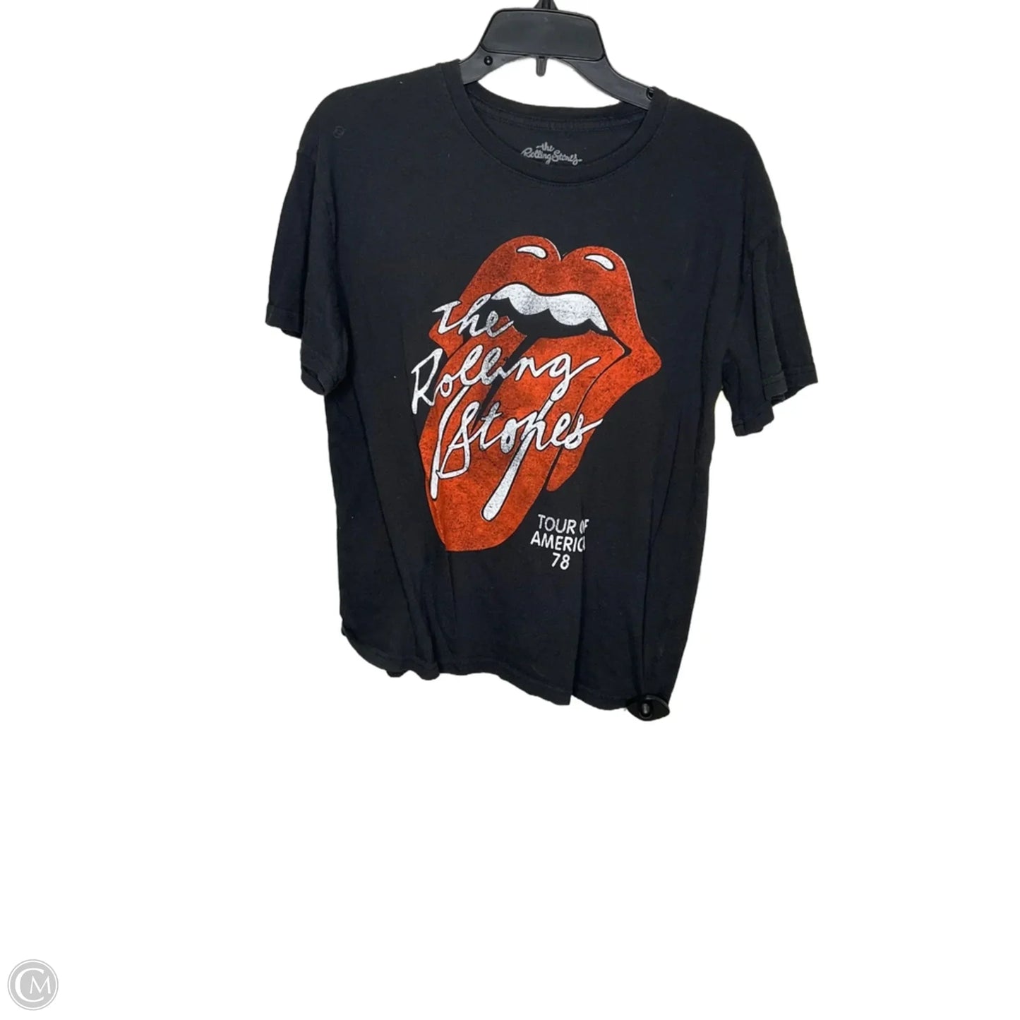 Top Short Sleeve Basic By Clothes Mentor In Black, Size: L