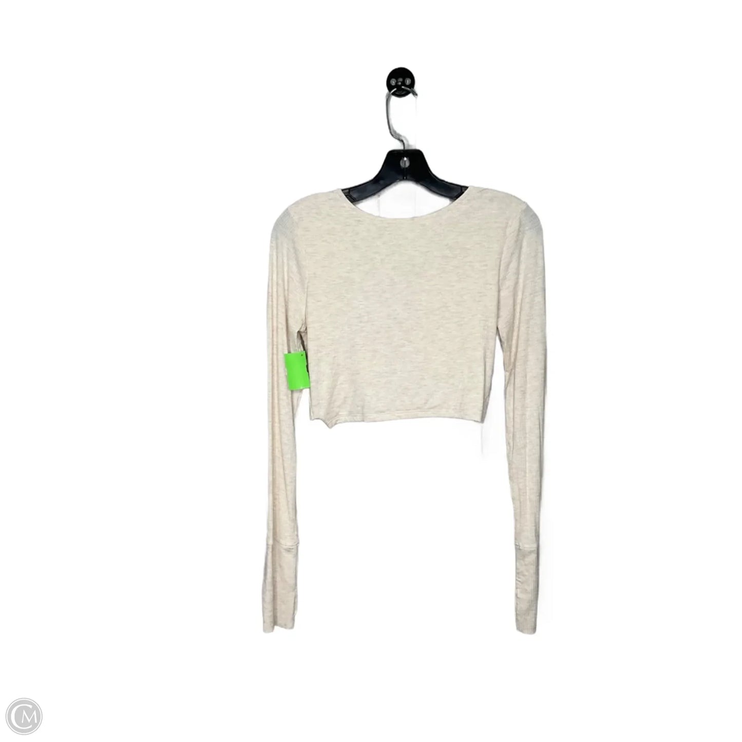 Athletic Top Long Sleeve Crewneck By Aerie In Cream, Size: M