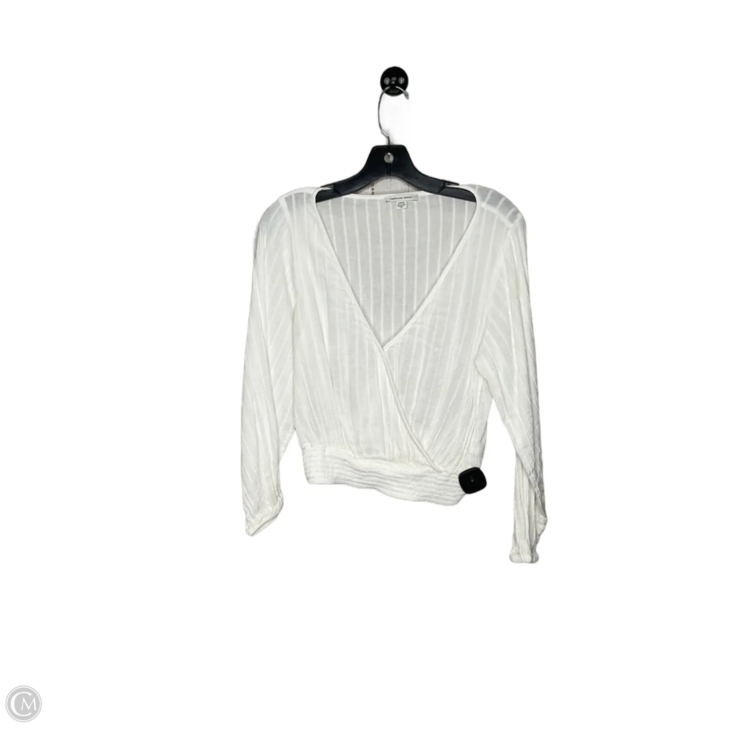 Top Long Sleeve By American Eagle In Cream, Size: S
